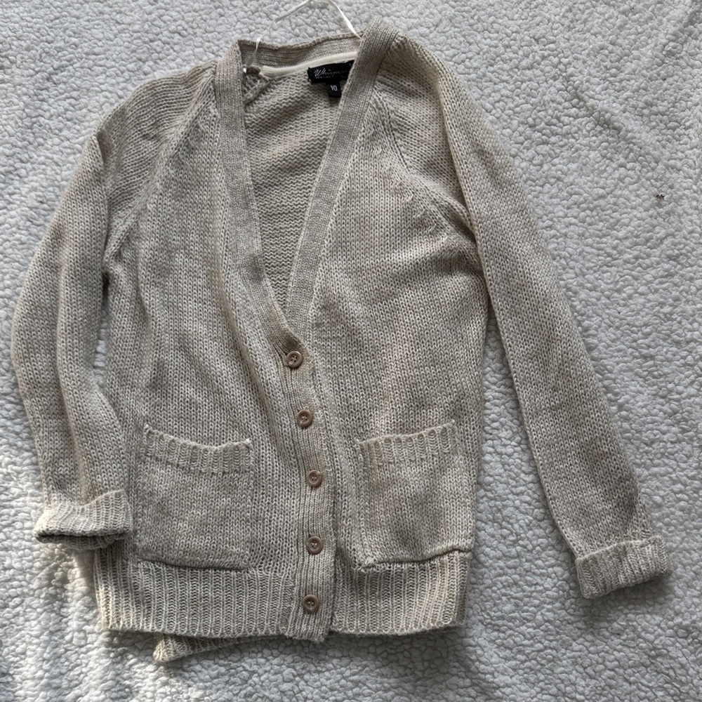 Women's Beige Cardigan Sweater